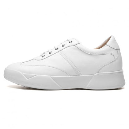 9-LIONS Casual Shoe Lifts White Elevator Shoes for Men Height Raising Shoes 7CM / 2.76 Inches