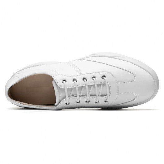 9-LIONS Casual Shoe Lifts White Elevator Shoes for Men Height Raising Shoes 7CM / 2.76 Inches