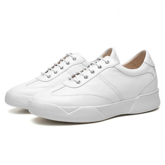 9-LIONS Casual Shoe Lifts White Elevator Shoes for Men Height Raising Shoes 7CM / 2.76 Inches