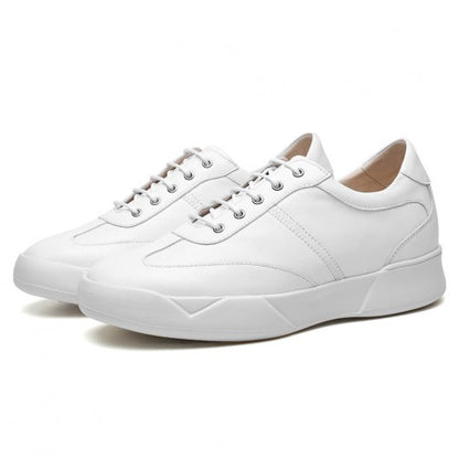 9-LIONS Casual Shoe Lifts White Elevator Shoes for Men Height Raising Shoes 7CM / 2.76 Inches